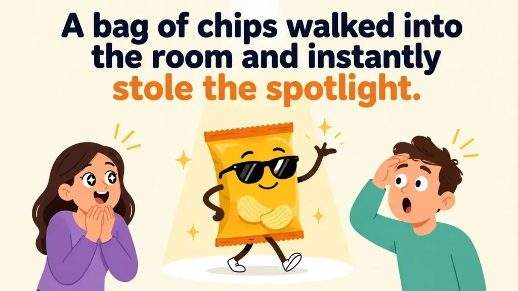 A bag of chips walked into the room and instantly stole the spotlight.