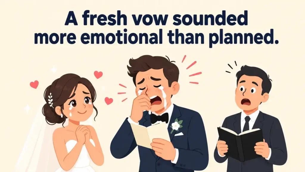A fresh vow sounded more emotional than planned.