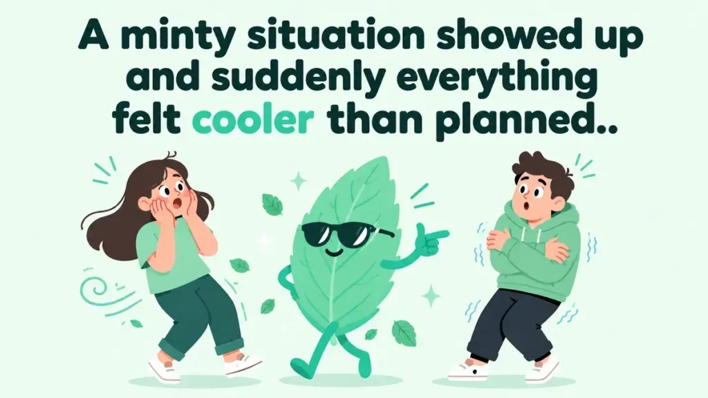 A minty situation showed up and suddenly everything felt cooler than planned.