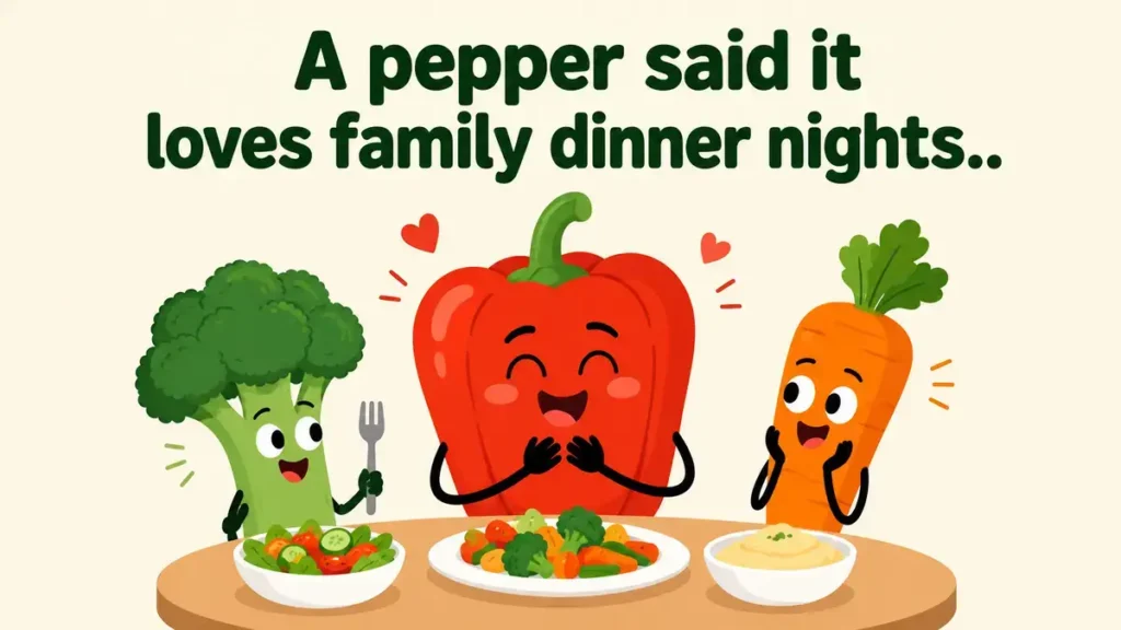 A pepper said it loves family dinner nights.