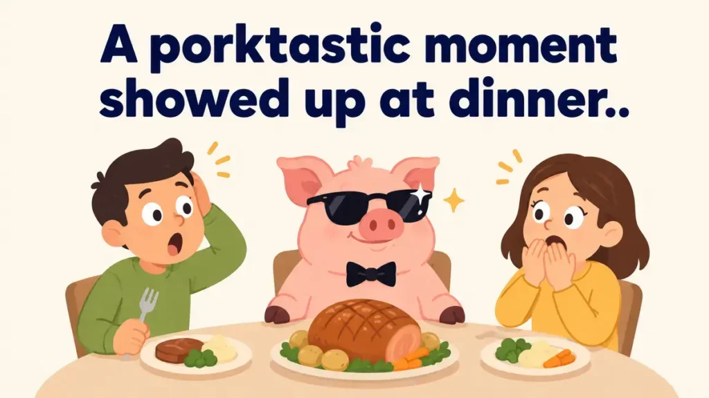 A porktastic moment showed up at dinner.