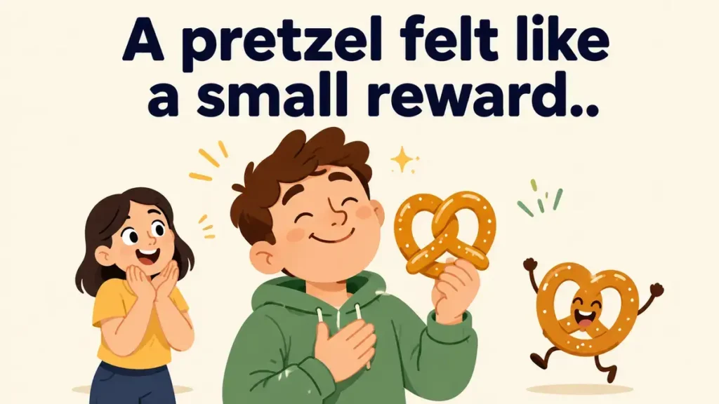 A pretzel felt like a small reward.