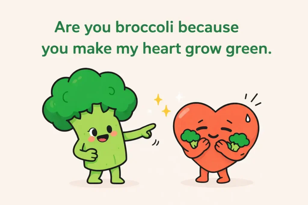 Are you broccoli because you make my heart grow green