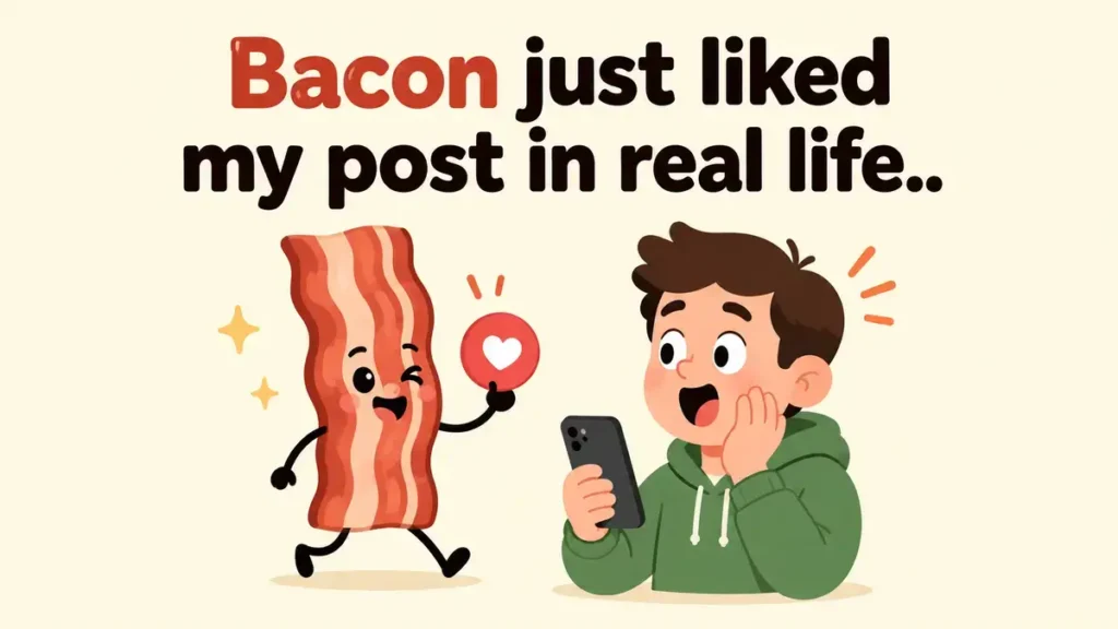 Bacon just liked my post in real life.