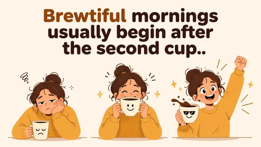 Brewtiful mornings usually begin after the second cup.