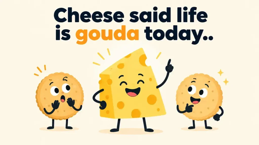 Cheese said life is gouda today.