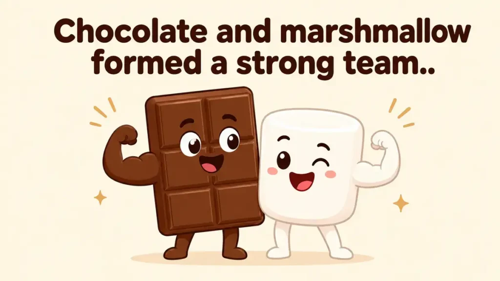 Chocolate and marshmallow formed a strong team.