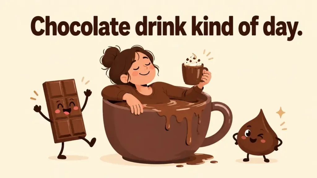 Chocolate drink kind of day.