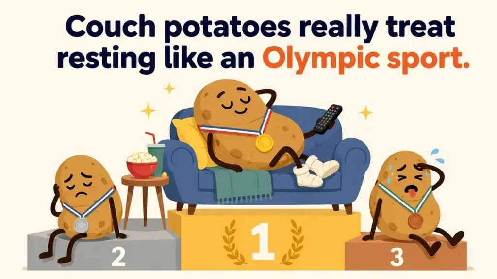 Couch potatoes really treat resting like an Olympic sport.