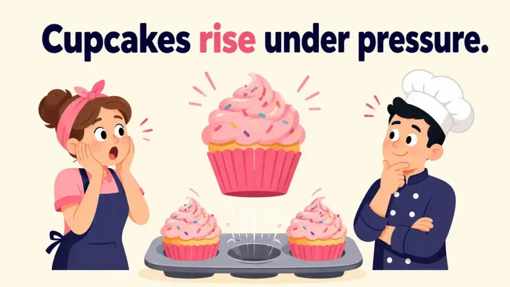 Cupcakes rise under pressure.