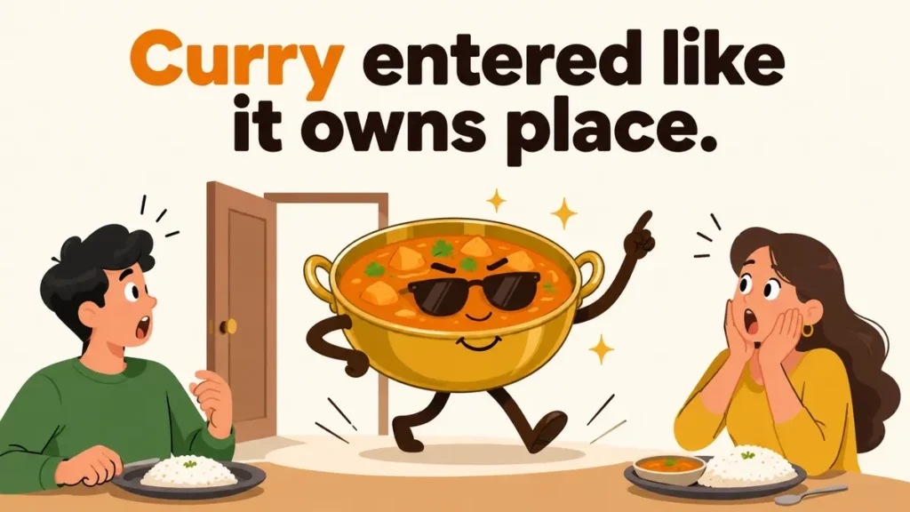 Curry entered like it owns place.