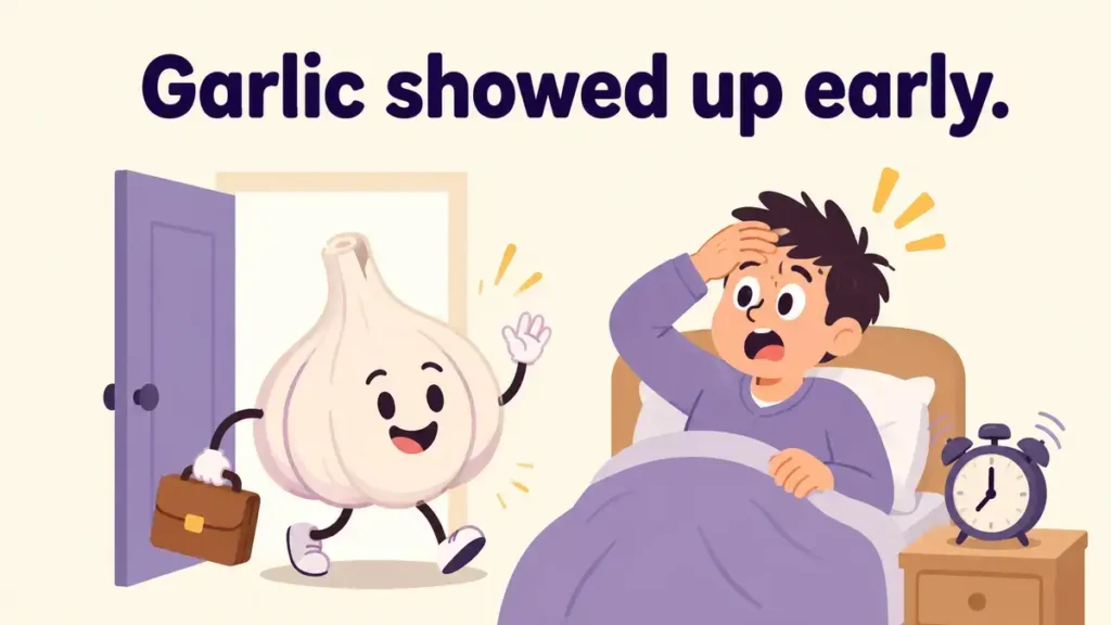 Garlic showed up early