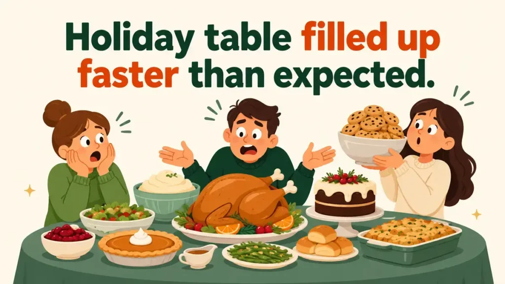 Holiday table filled up faster than expected.