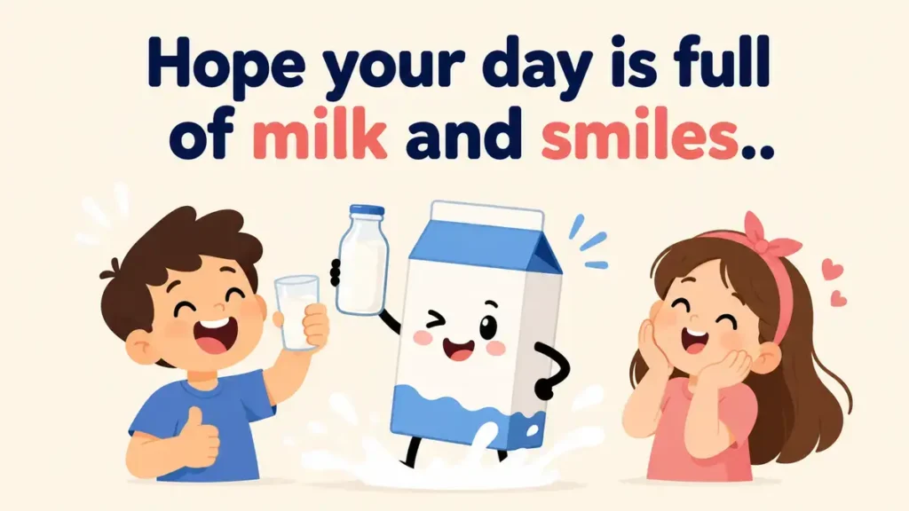Hope your day is full of milk and smiles.