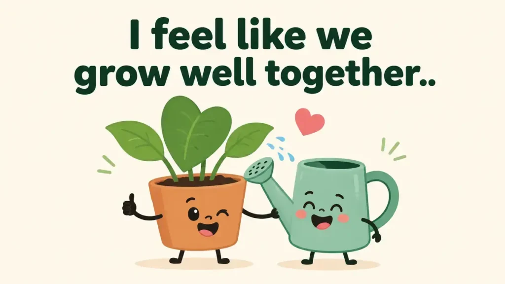 I feel like we grow well together.