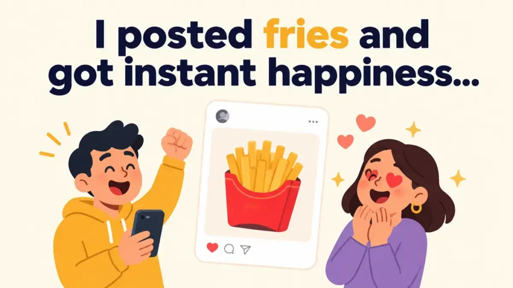 I posted fries and got instant happiness.