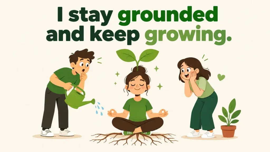 I stay grounded and keep growing.