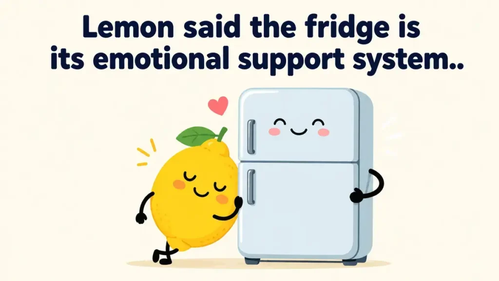 Lemon said the fridge is its emotional support system.