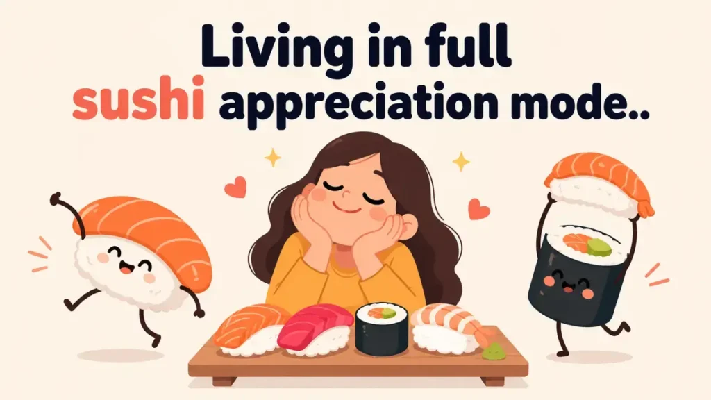 Living in full sushi appreciation mode.