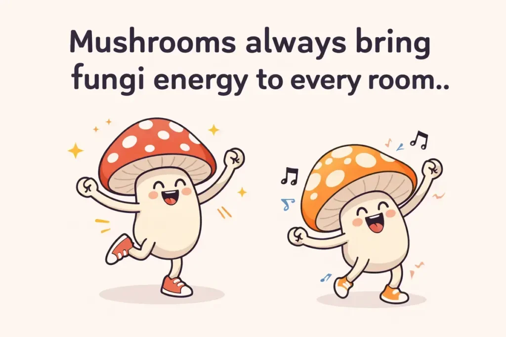 Mushrooms always bring fungi energy to every room.