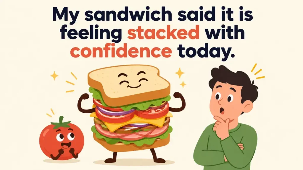 My sandwich said it is feeling stacked with confidence today.