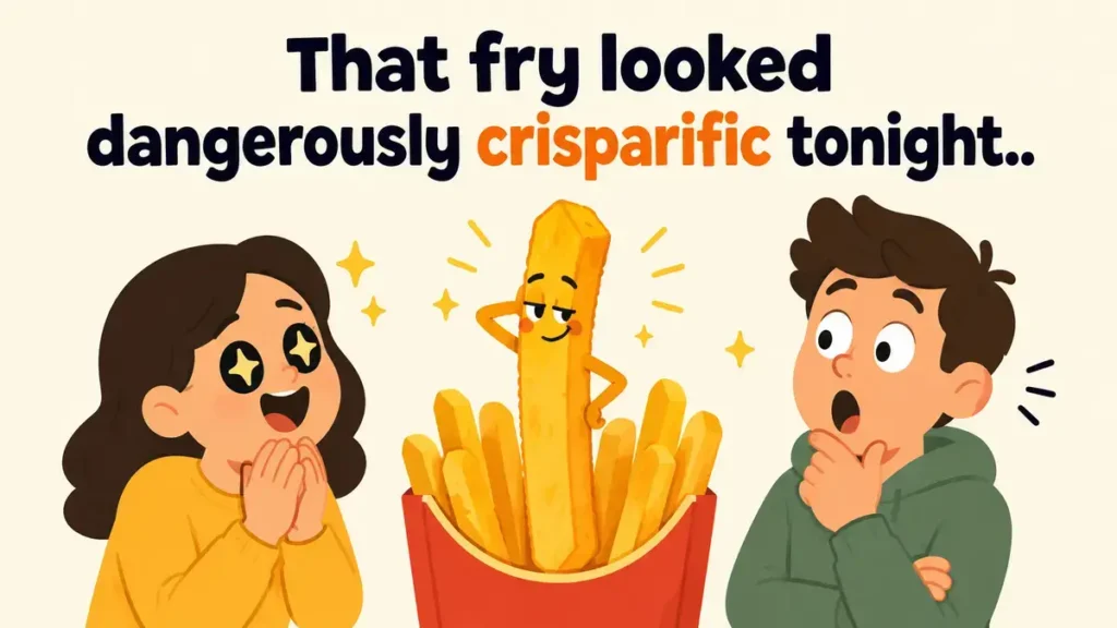 That fry looked dangerously crisparific tonight.