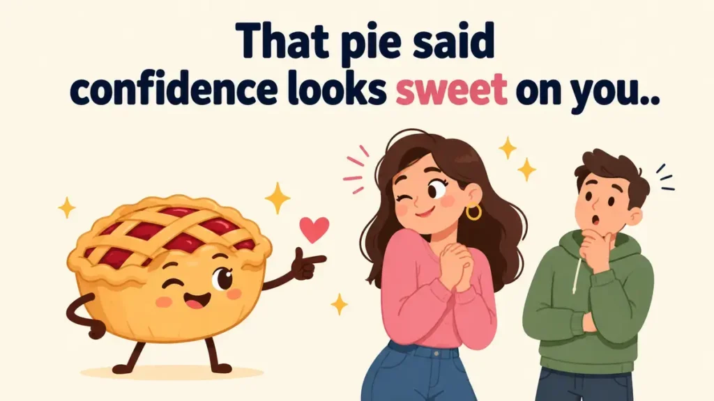 That pie said confidence looks sweet on you.