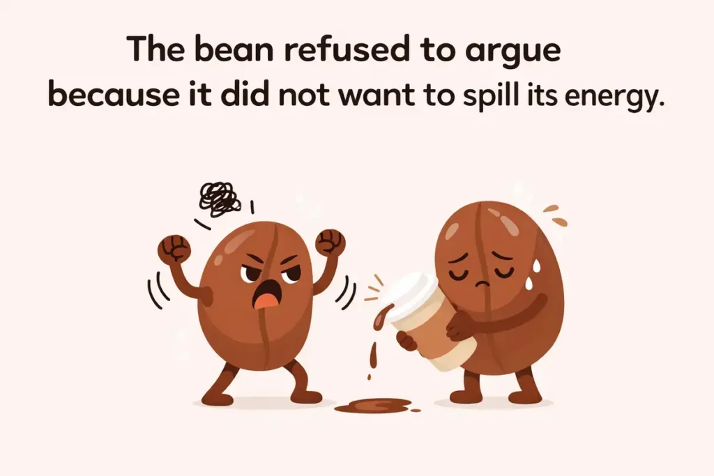 The bean refused to argue because it did not want to spill its energy.