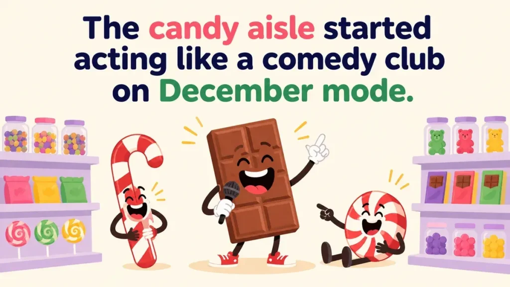 The candy aisle started acting like a comedy club on December mode.