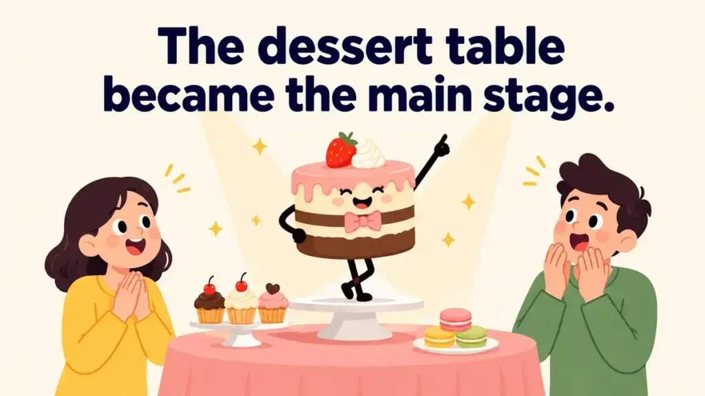 The dessert table became the main stage.