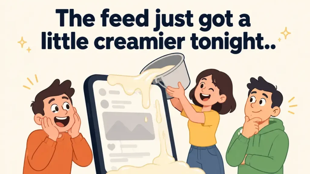The feed just got a little creamier tonight.