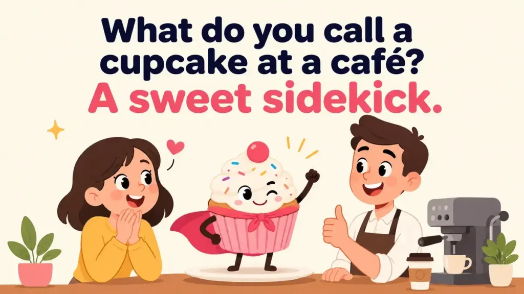 What do you call a cupcake at a café? A sweet sidekick.