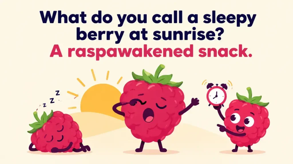 What do you call a sleepy berry at sunrise? A raspawakened snack.