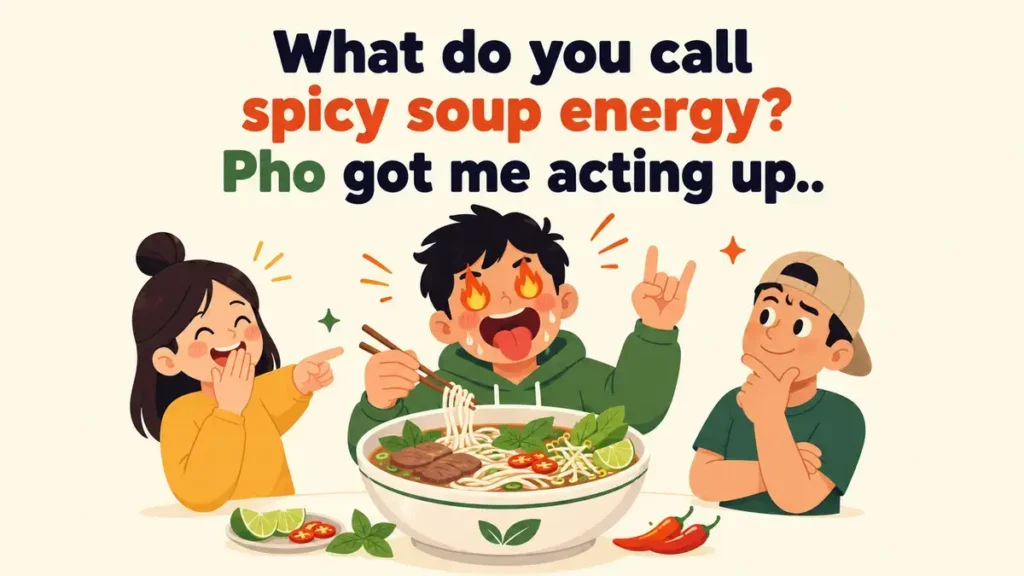 What do you call spicy soup energy? Pho got me acting up.