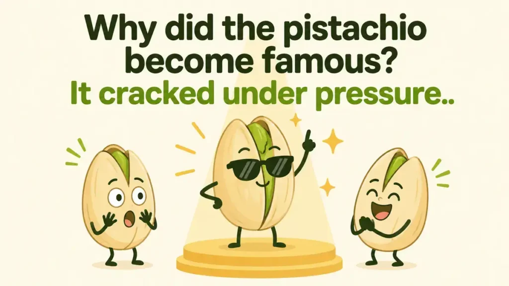Why did the pistachio become famous? It cracked under pressure.