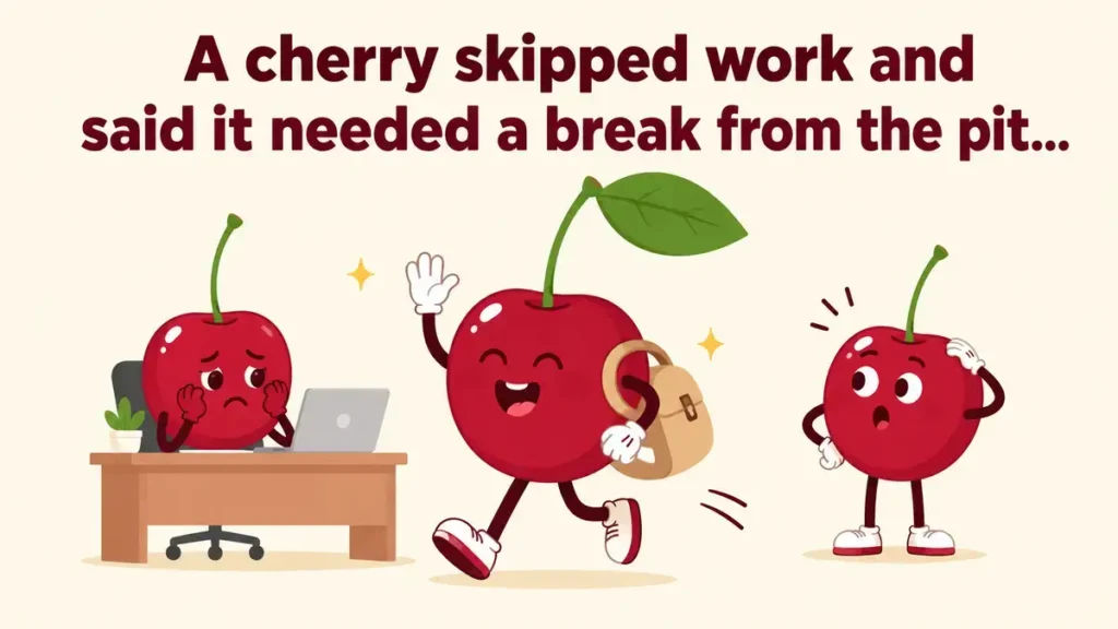 A cherry skipped work and said it needed a break from the pit.