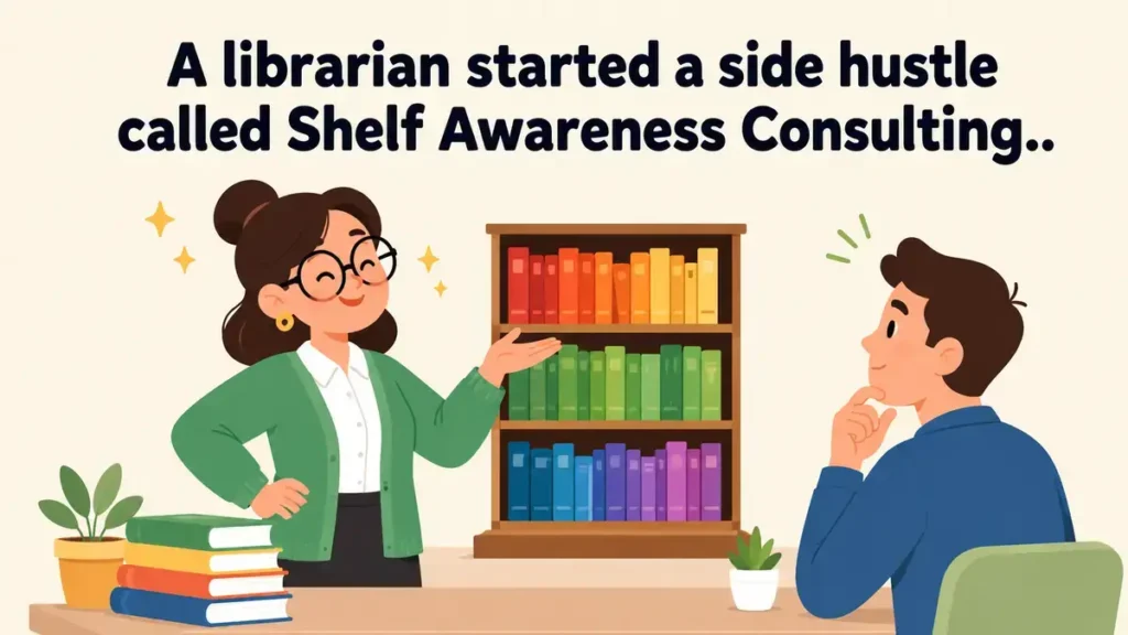 A librarian started a side hustle called Shelf Awareness Consulting.