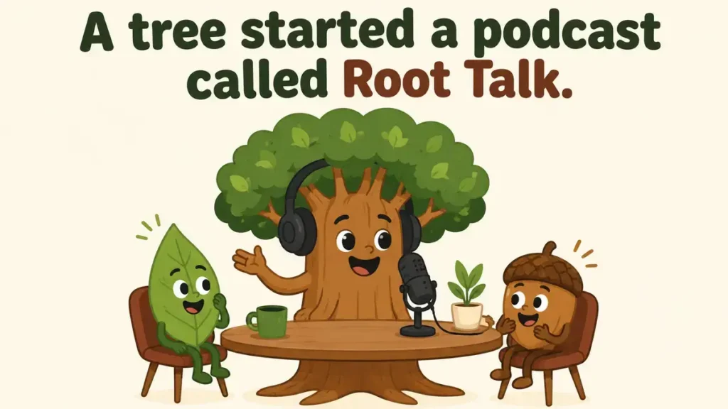 A tree started a podcast called Root Talk.
