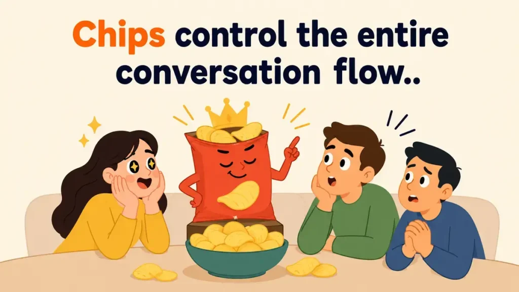 Chips control the entire conversation flow.