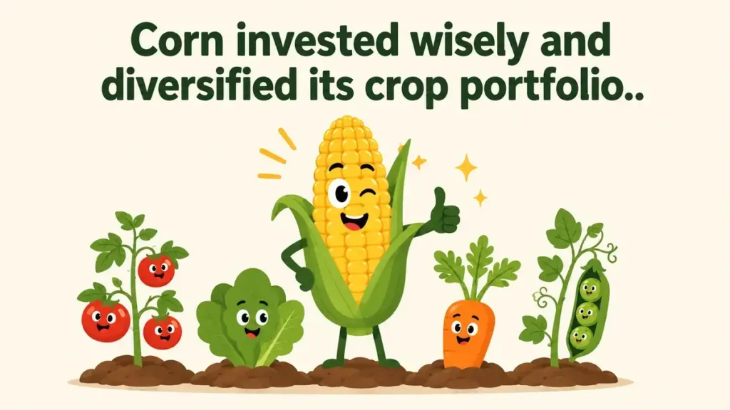 Corn invested wisely and diversified its crop portfolio.