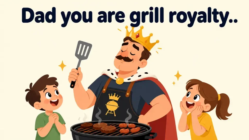 Dad you are grill royalty.
