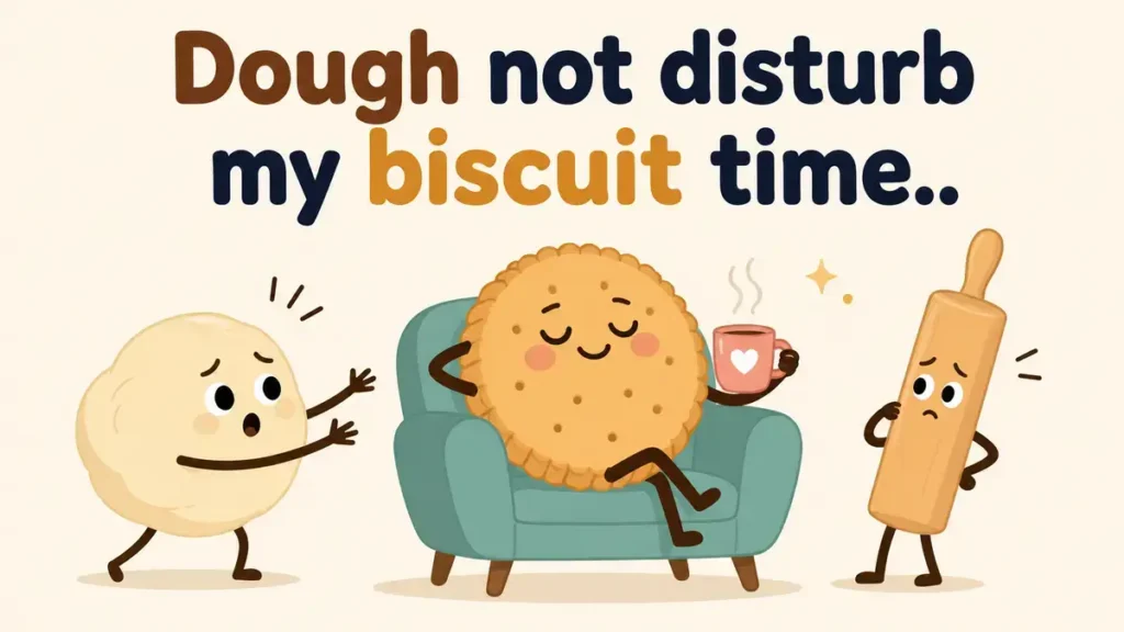 Dough not disturb my biscuit time.