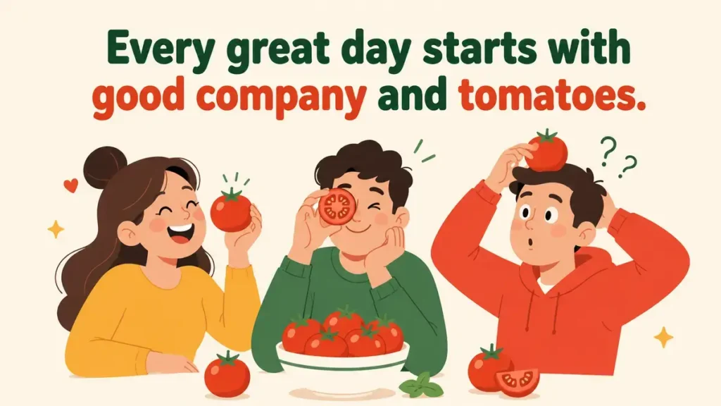 Every great day starts with good company and tomatoes.
