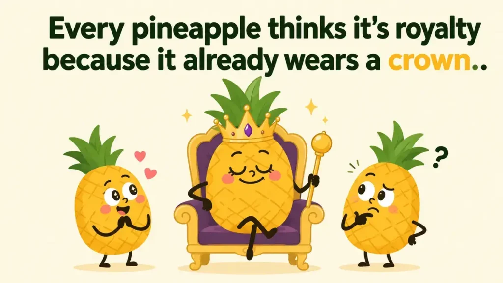 Every pineapple thinks it's royalty because it already wears a crown.