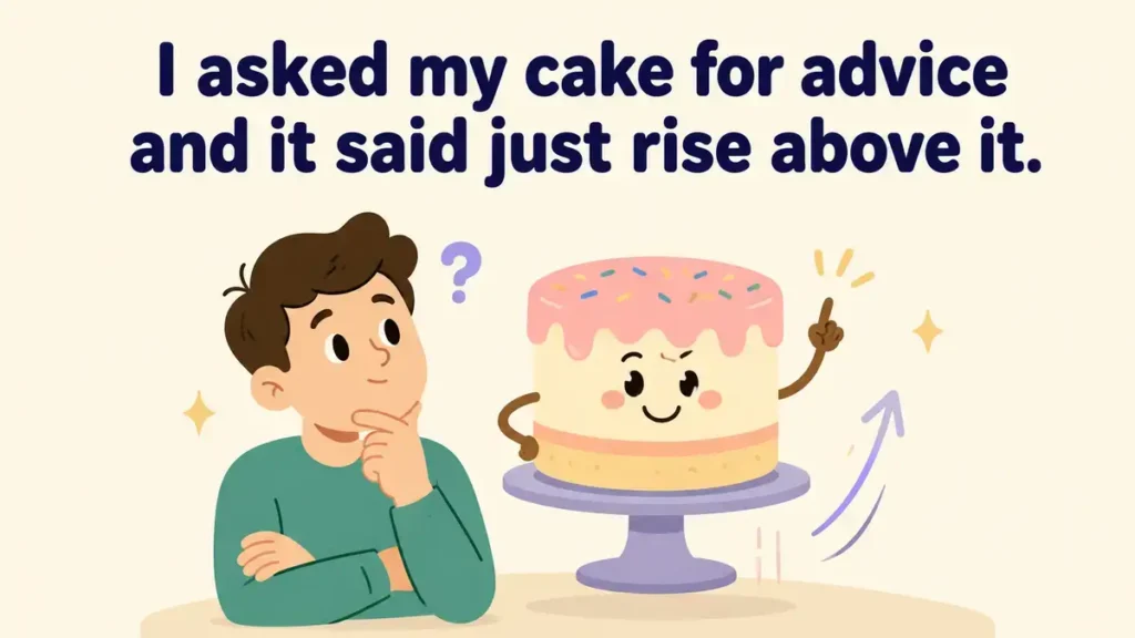 I asked my cake for advice and it said just rise above it.