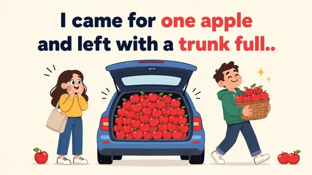 I came for one apple and left with a trunk full.