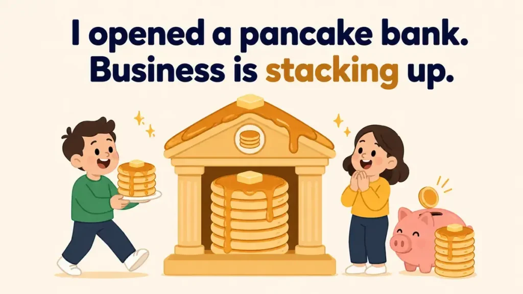 I opened a pancake bank. Business is stacking up.