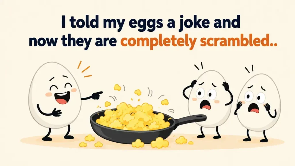 I told my eggs a joke and now they are completely scrambled.