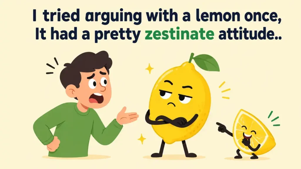 I tried arguing with a lemon once, It had a pretty zestinate attitude.