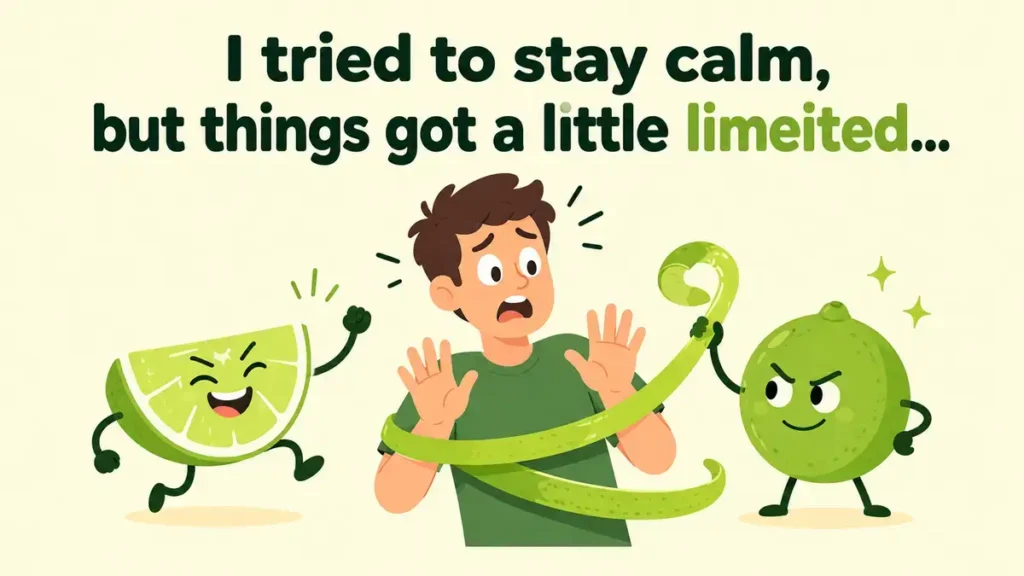 I tried to stay calm, but things got a little limeited.